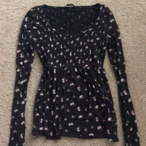 American Eagle Baby Doll Long Sleeve Shirt